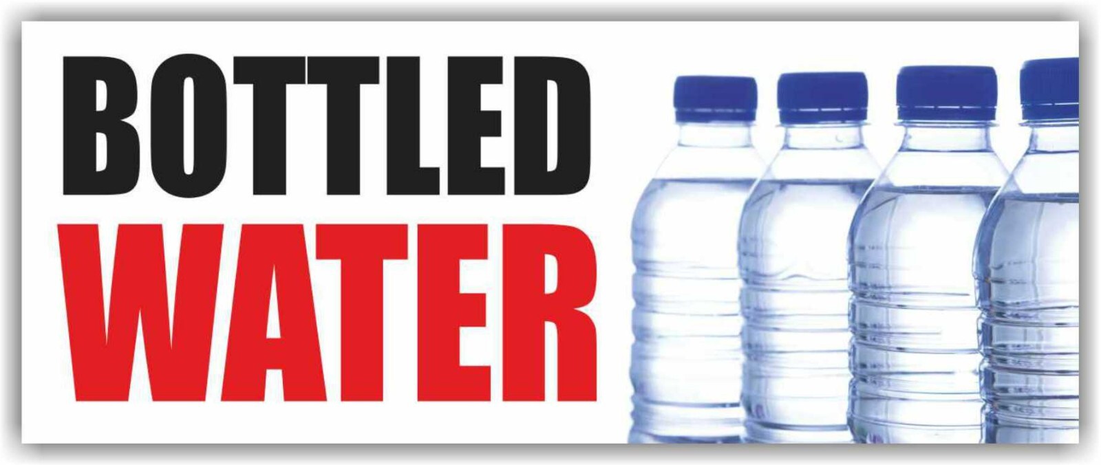 BOTTLED WATER Advertising Banner Vinyl Mesh Sign clean fresh bottled ice cold