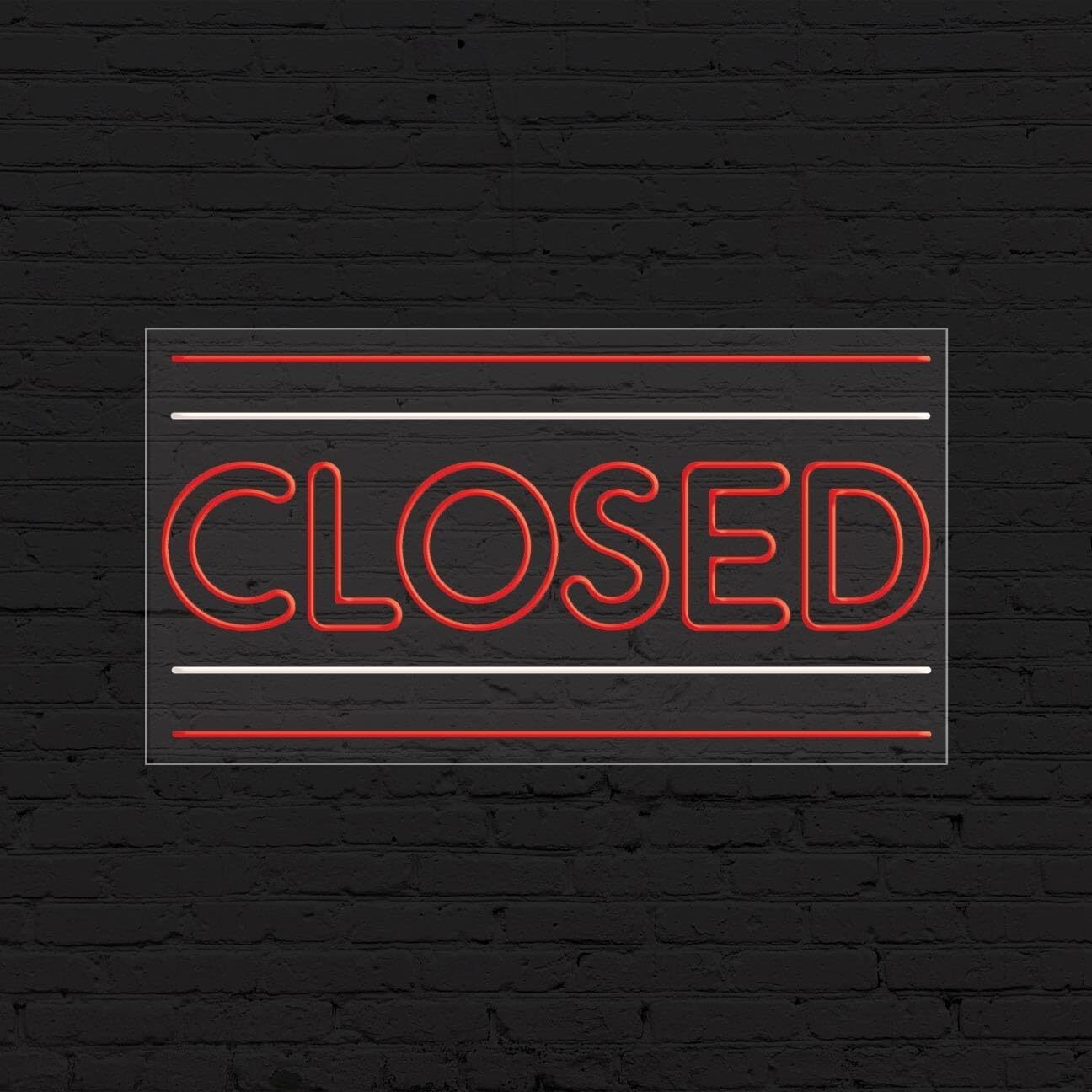 Closed Sign for Business Displays | LED Flex Neon | 37″W x 20″H x 1″D