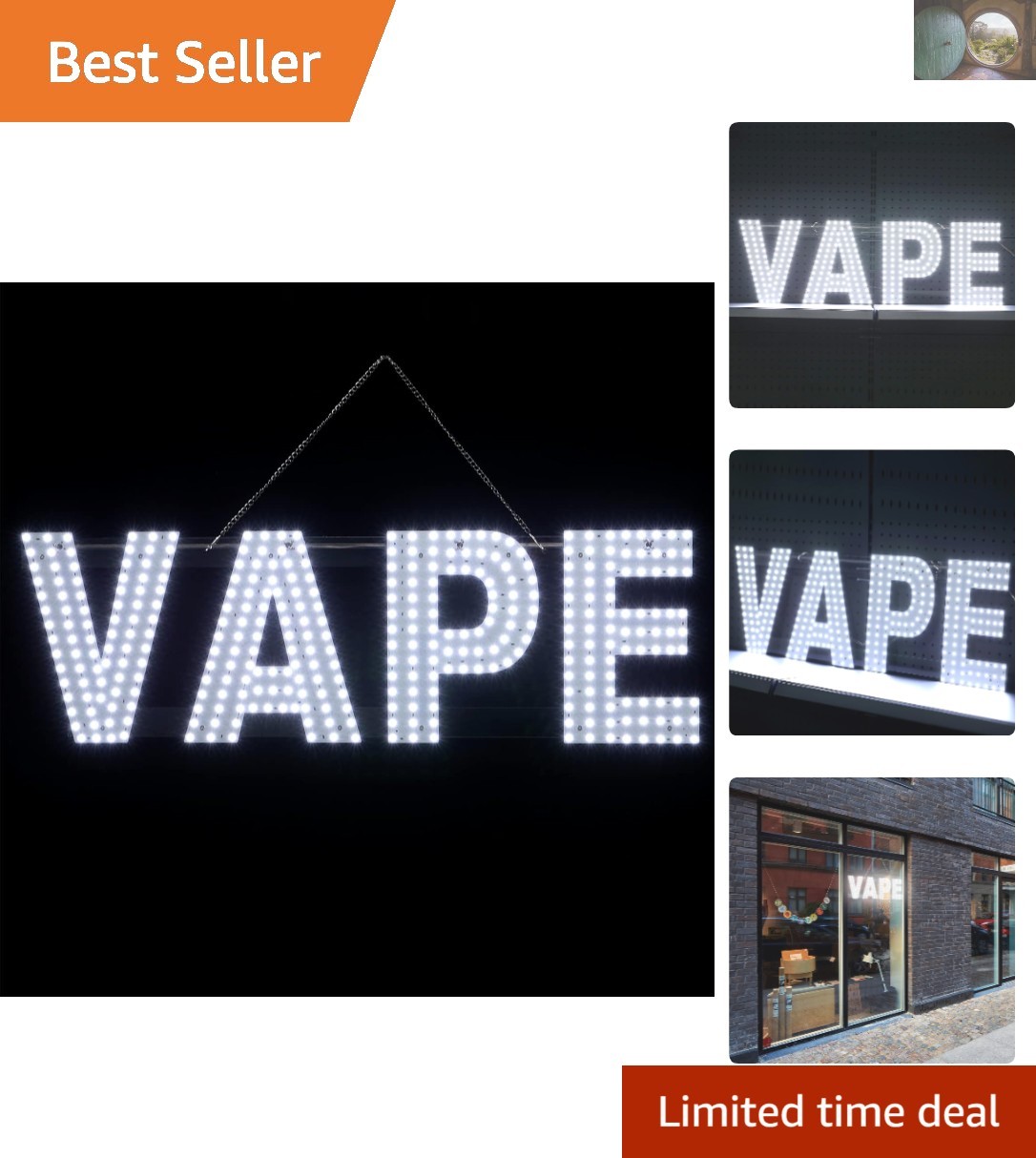 Super Bright 30″x10″ LED VAPE Sign – Durable & Energy-Efficient Solution