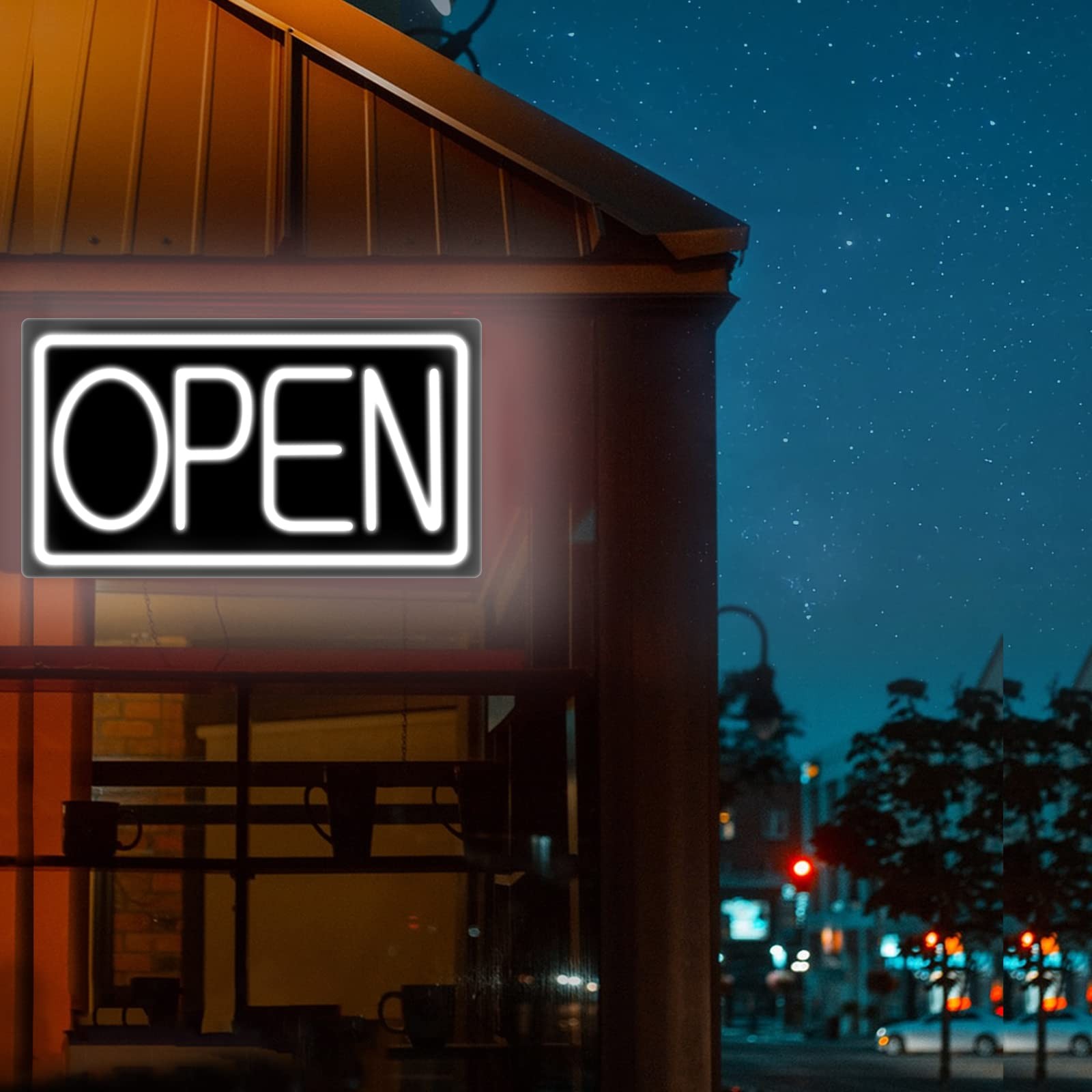 Open Signs for Business Ultra Bright LED Neon Open Signs 16 Inch Plug In Elec…