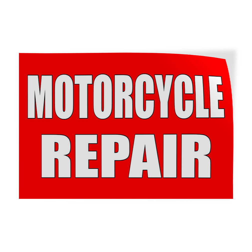 Decal Stickers Motorcycle Repair B Vinyl Store Sign Label Restaurant and Food