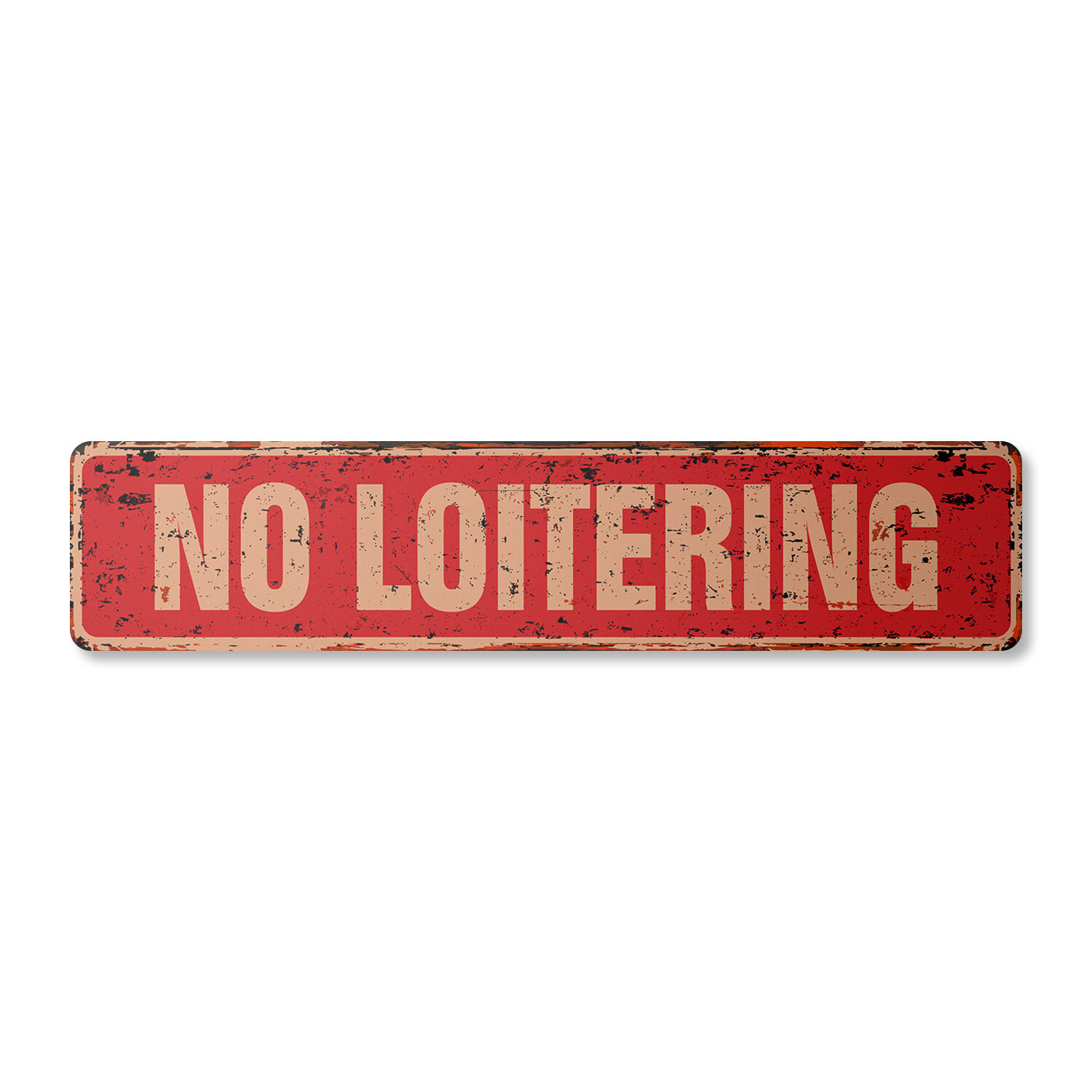 NO LOITERING Vintage Street Sign illegal crime public spaces places