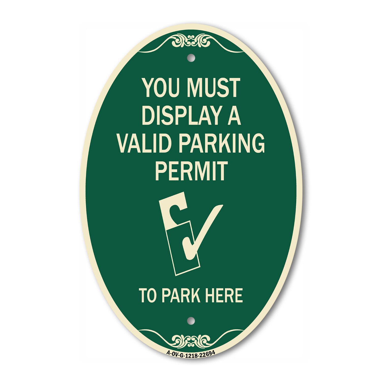 You Must Display A Valid Parking Permit to Park Here (With Parking Permit Graphi