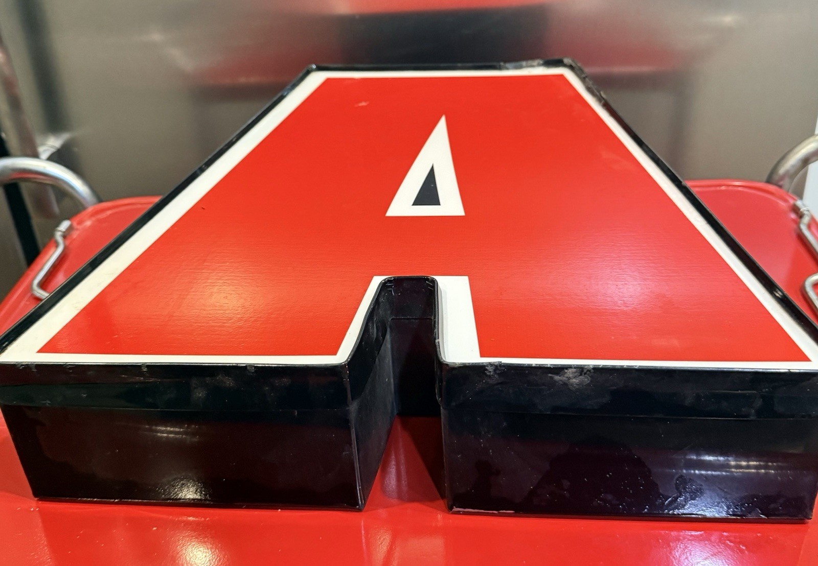Reclaimed Commercial Marquee Letter Red “A” 16 By 13 Inch Not Wired Presently