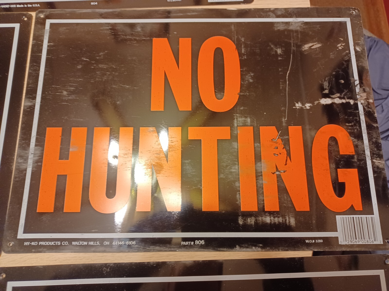 Lot of 13 HY-KO Products ”NO HUNTING/TRESPASSING Metal(10) & Plastic Signs(3)