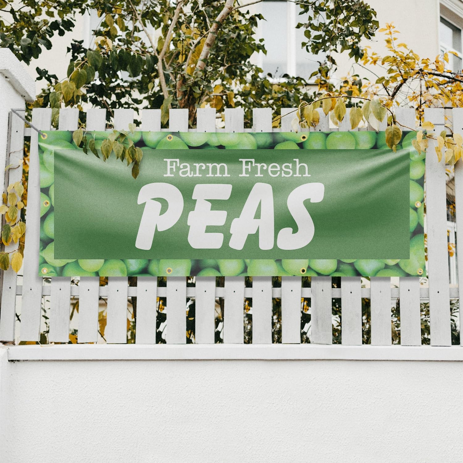 Signmission Farm Fresh Peas Banner Sign 36 X 96 13 Oz Vinyl Metal Single-Sided