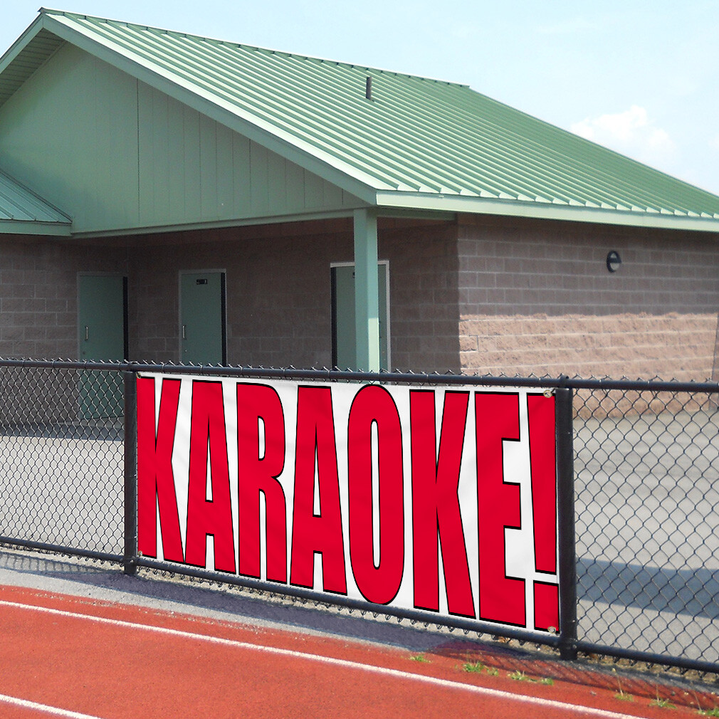 Vinyl Banner Multiple Sizes Karaoke! Outdoor Advertising Printing Lifestyle