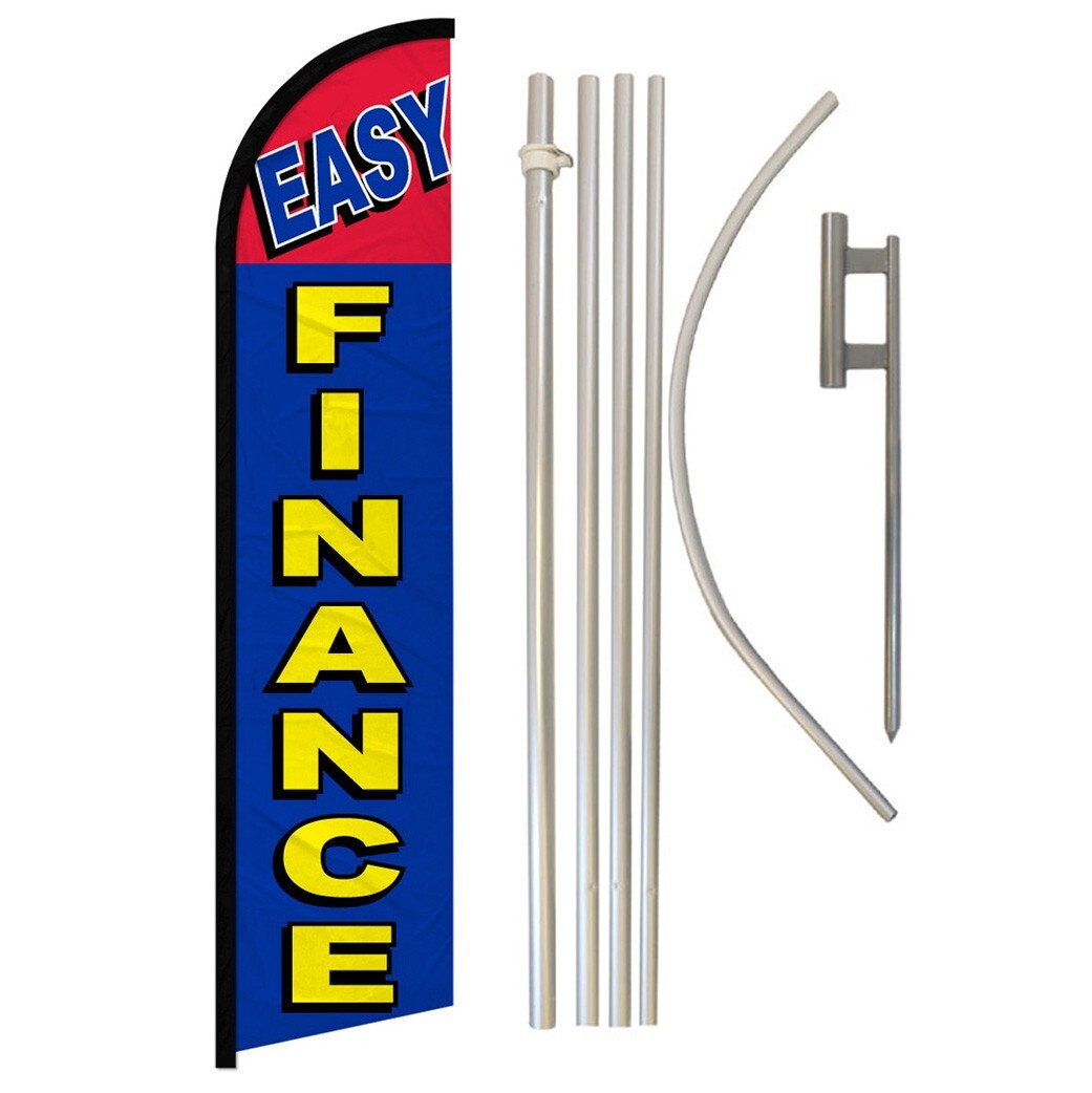 Easy Finance Full Curve Windless Swooper Flag & Pole Kit Financing