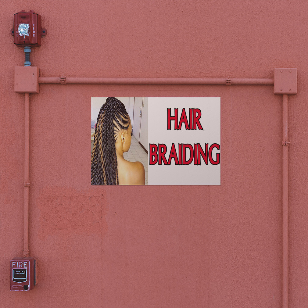 Decal Stickers Hair Braiding Outdoor Advertising Printing Vinyl Store Sign Label
