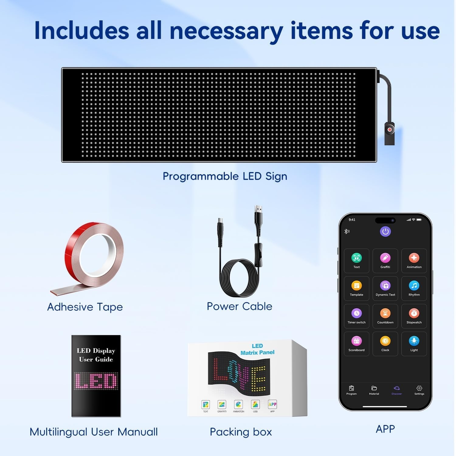 Multi-Functional DIY LED Display for Cars – App-Controlled Scrolling Ads