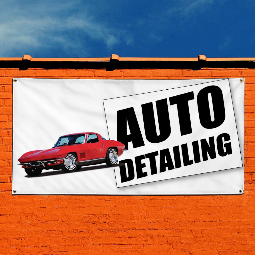 Vinyl Banner Sign Auto Detailing Auto Car Vehicle Style J Marketing Advertising