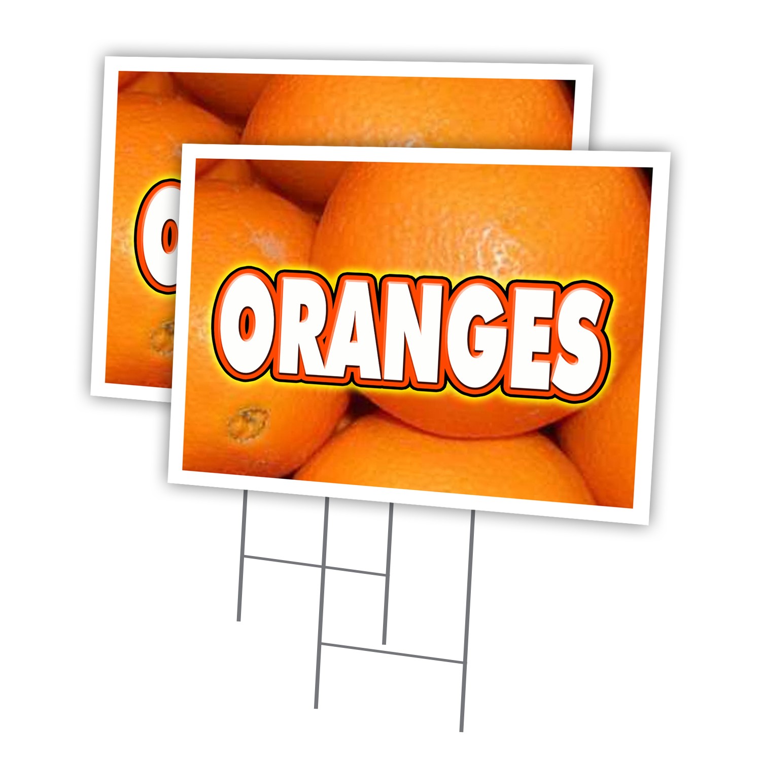 Oranges Multi-Pack of Yard Signs & Stake outdoor plastic coroplast window