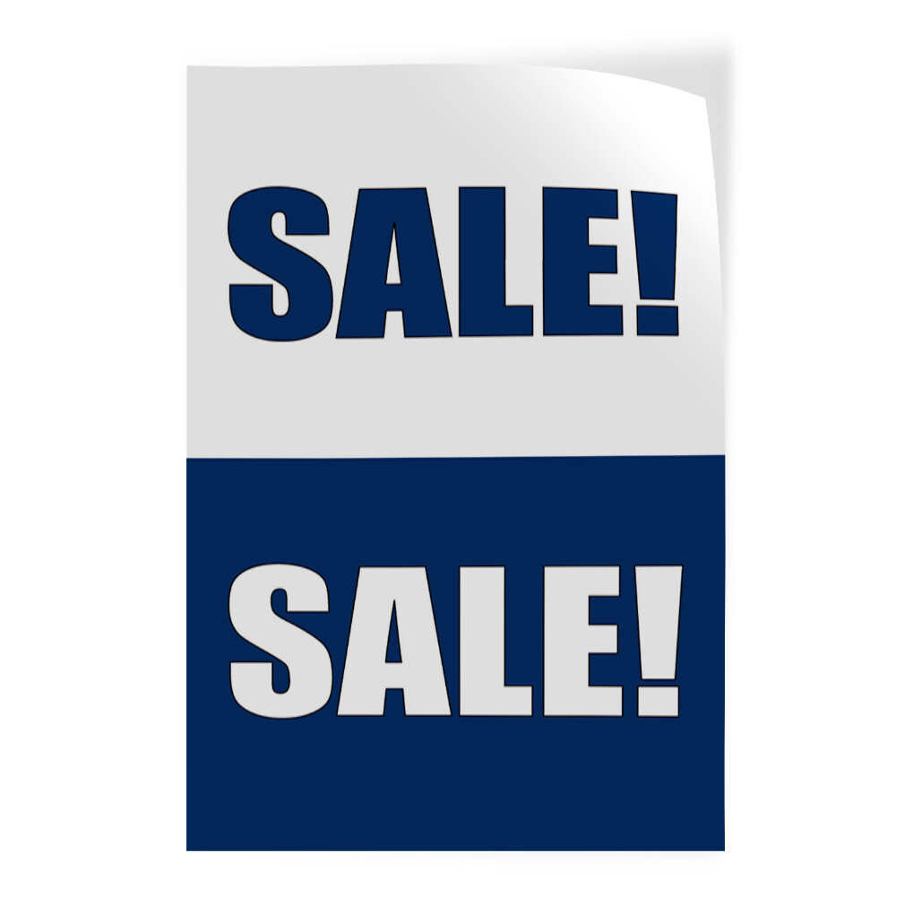 Door Decals Vertical Vinyl Stickers Multiple Sizes Deal! Deal! White Blue Vinyl