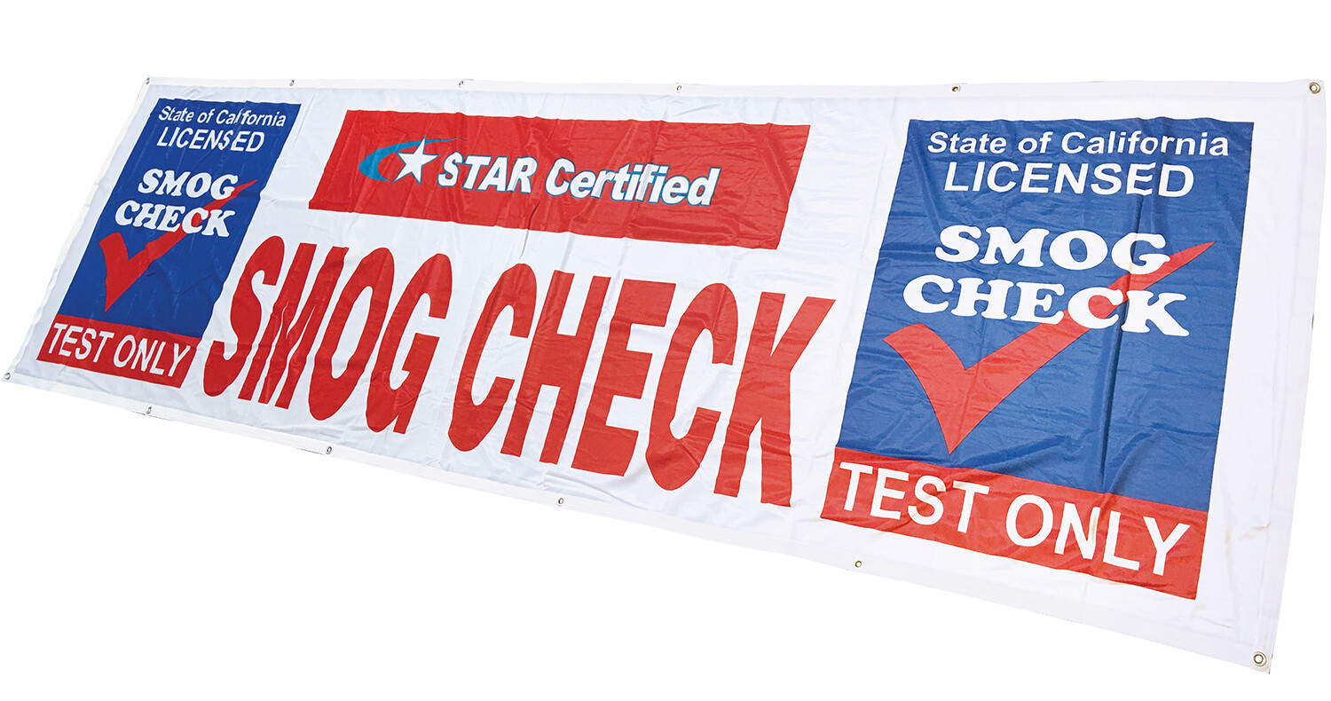 3×10 ft STAR CERTIFIED SMOG CHECK TEST ONLY Banner Sign wb Polyester Fabric