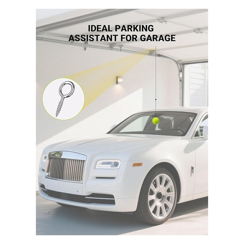2 Packs Tennis Garage Parking Aid with Non-Elastic String, Precise Garage9778