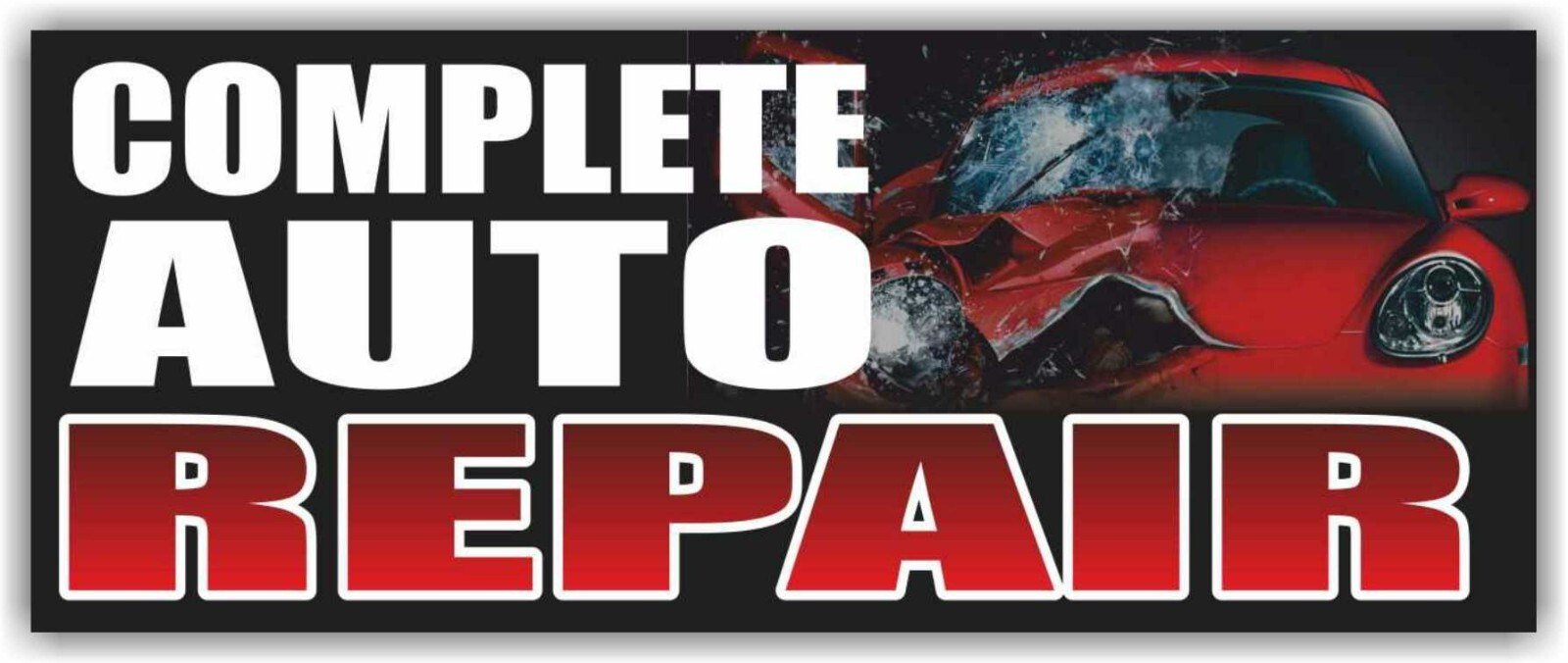 COMPLETE AUTO REPAIR Advertising Banner Vinyl Mesh Sign car service shop garage