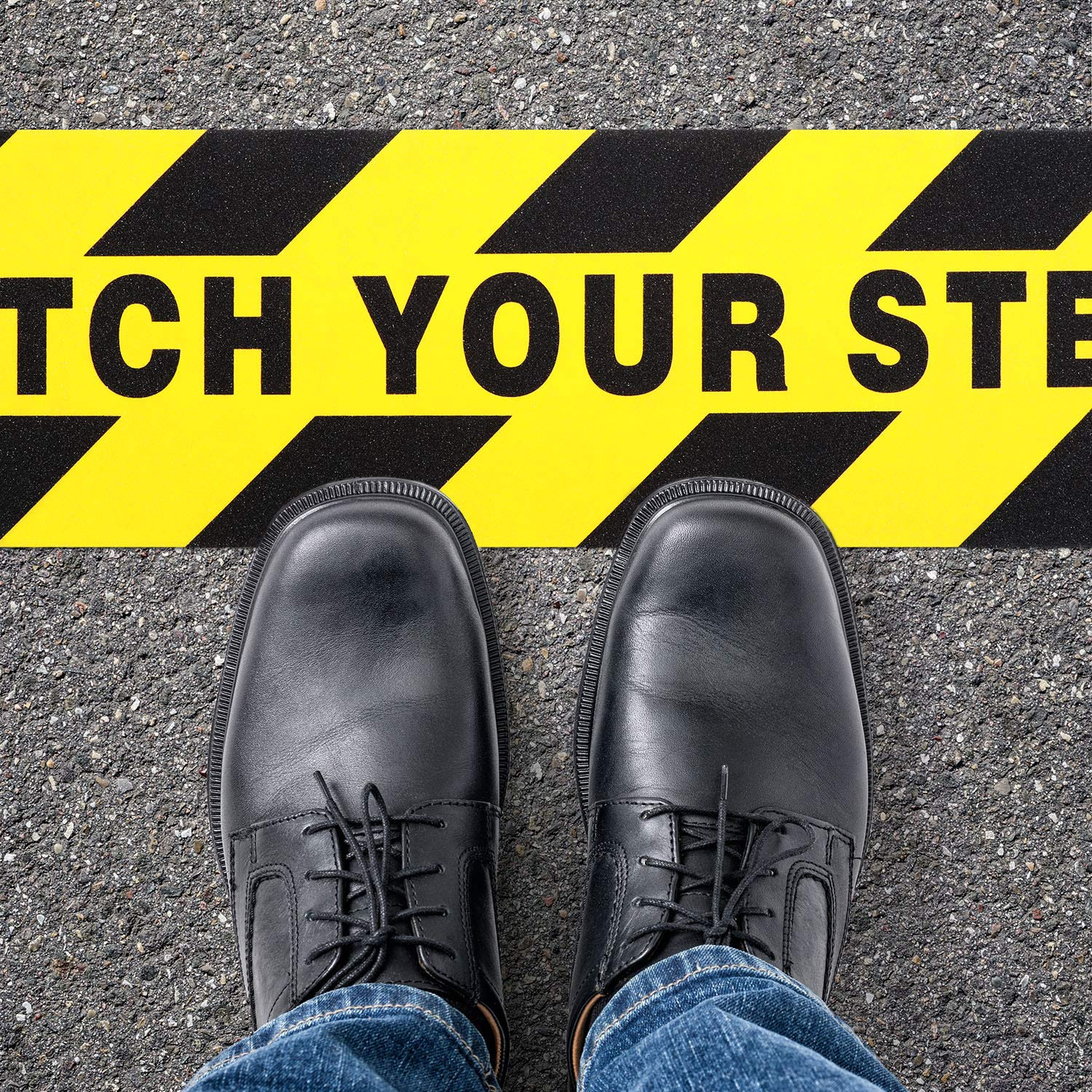 6 X 24 Watch Your Step Warning Sticker Adhesive Abrasive Floor Caution