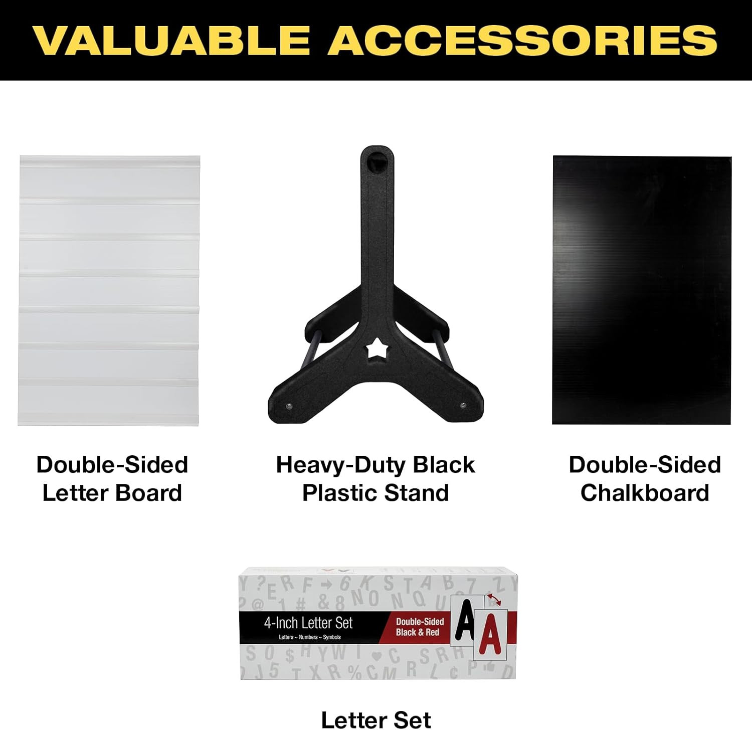 Swinging Changeable Message Sidewalk Sign: 24″ X 36″ Sign with 792 Pre-Cut Doubl