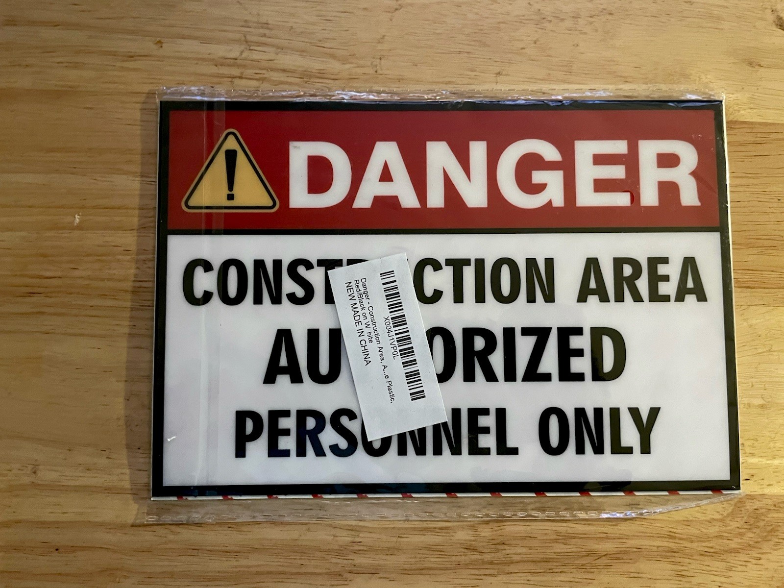 2 Pack Of Danger Construction Area Authorized Personnel Only Signs 8X5