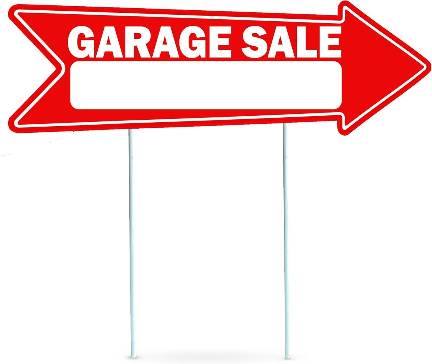Double-Sided Red Yard Sale Arrows 16″ x 5″ with Stakes – 1, 3, or 6 Pack Options