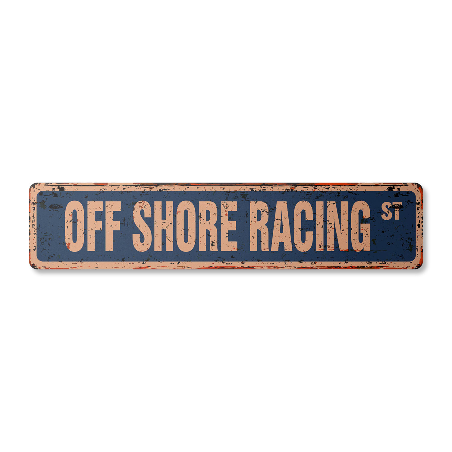 OFF SHORE RACING Vintage Street Sign race racer competition boats waves