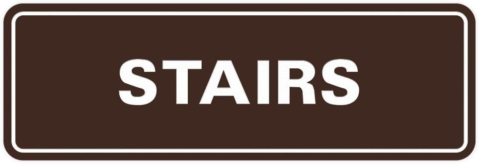 Standard Stairs Sign – Dark Brown – Medium