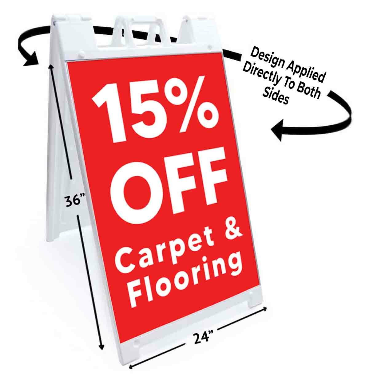 15% Off Carpet & Flooring Signicade 24×36 A Frame Sidewalk Sign Double Sided