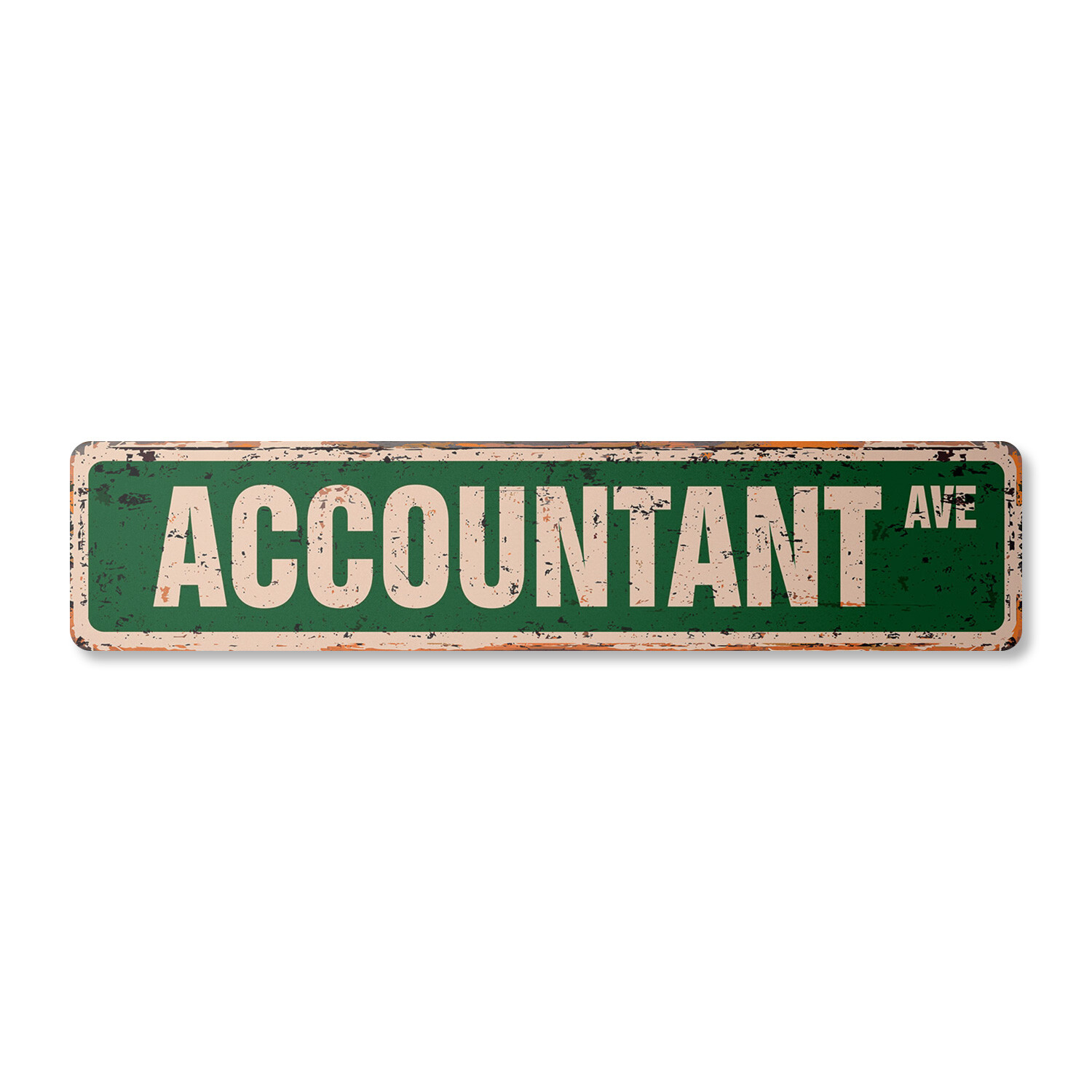 ACCOUNTANT Vintage Street Sign Metal Plastic math bean counter count CPA