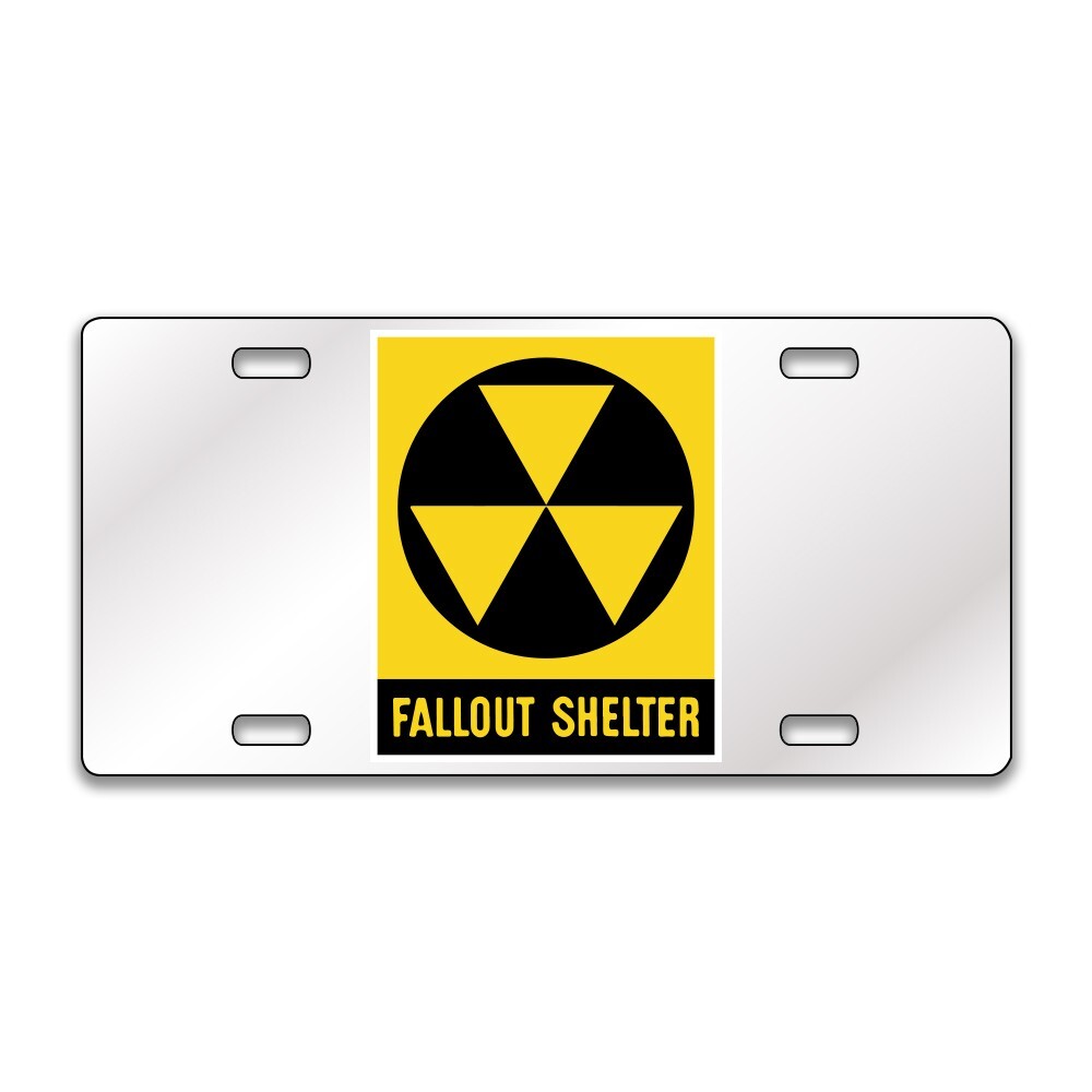 Fallout Shelter Funny Chrome or Black Acrylic License Plate CUSTOM LP0230
