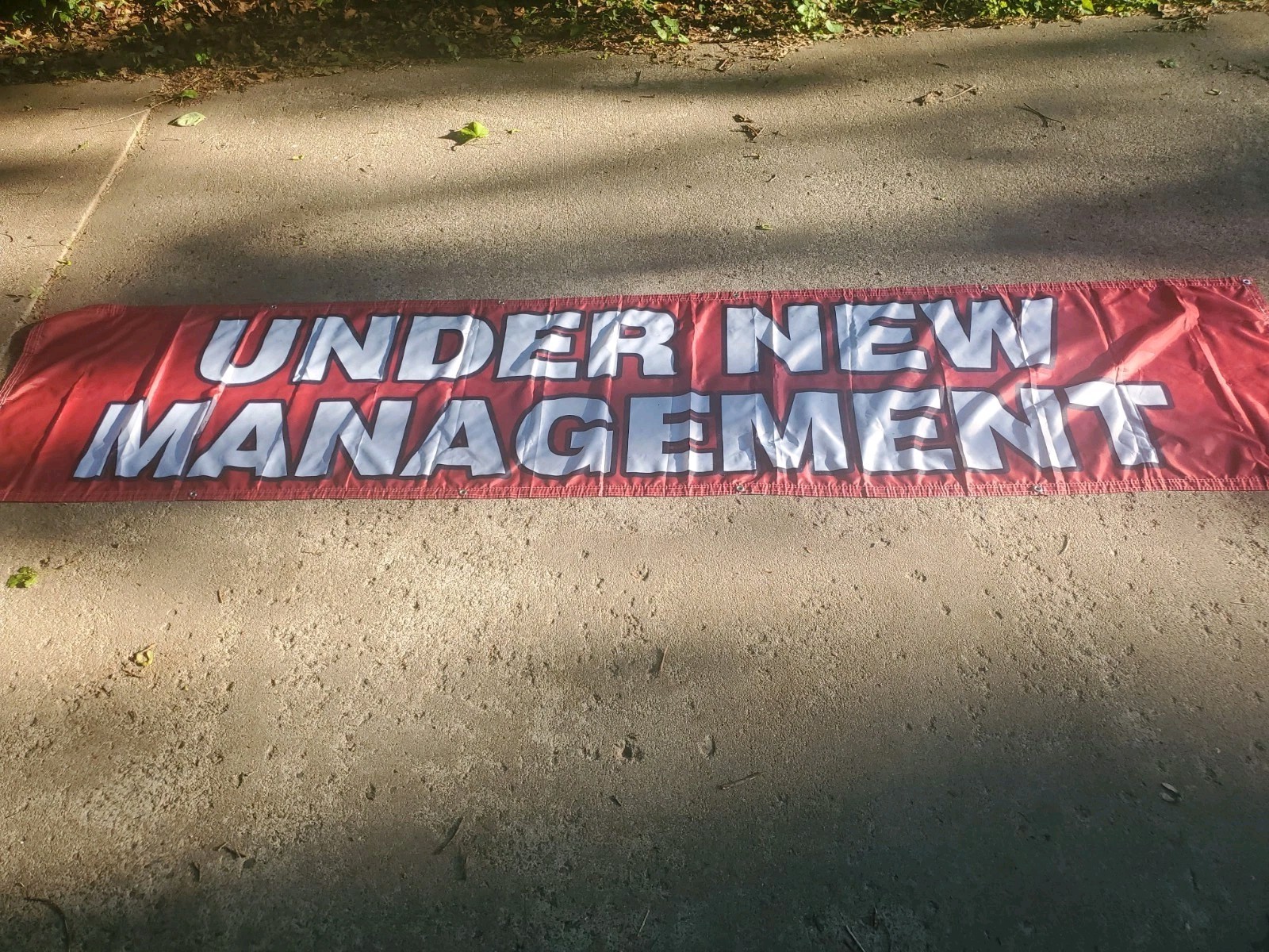 2×10 ft UNDER NEW MANAGEMENT Banner Sign – Polyester Fabric rb