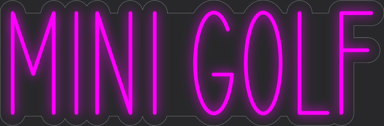 Mini golf Neon LED Sign Business Wall Decor Lighted Store Sign 36 x 12 in.