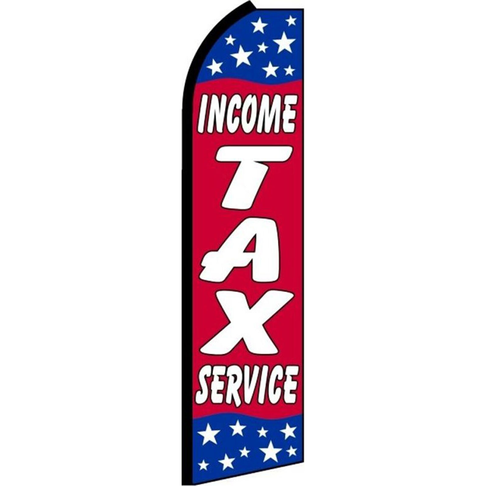 Income Tax Service 2 1/2 ft X 11 1/2 ft Swooper Flag (Hardware Sold Separately)