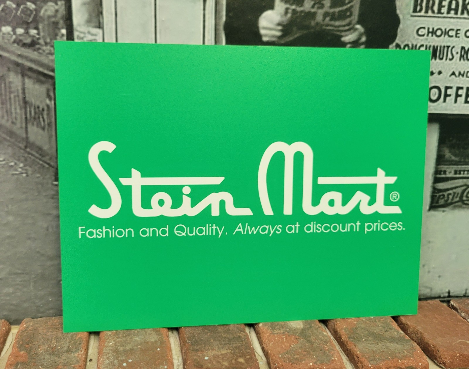 Stein Mart aluminum sign 9 x 12