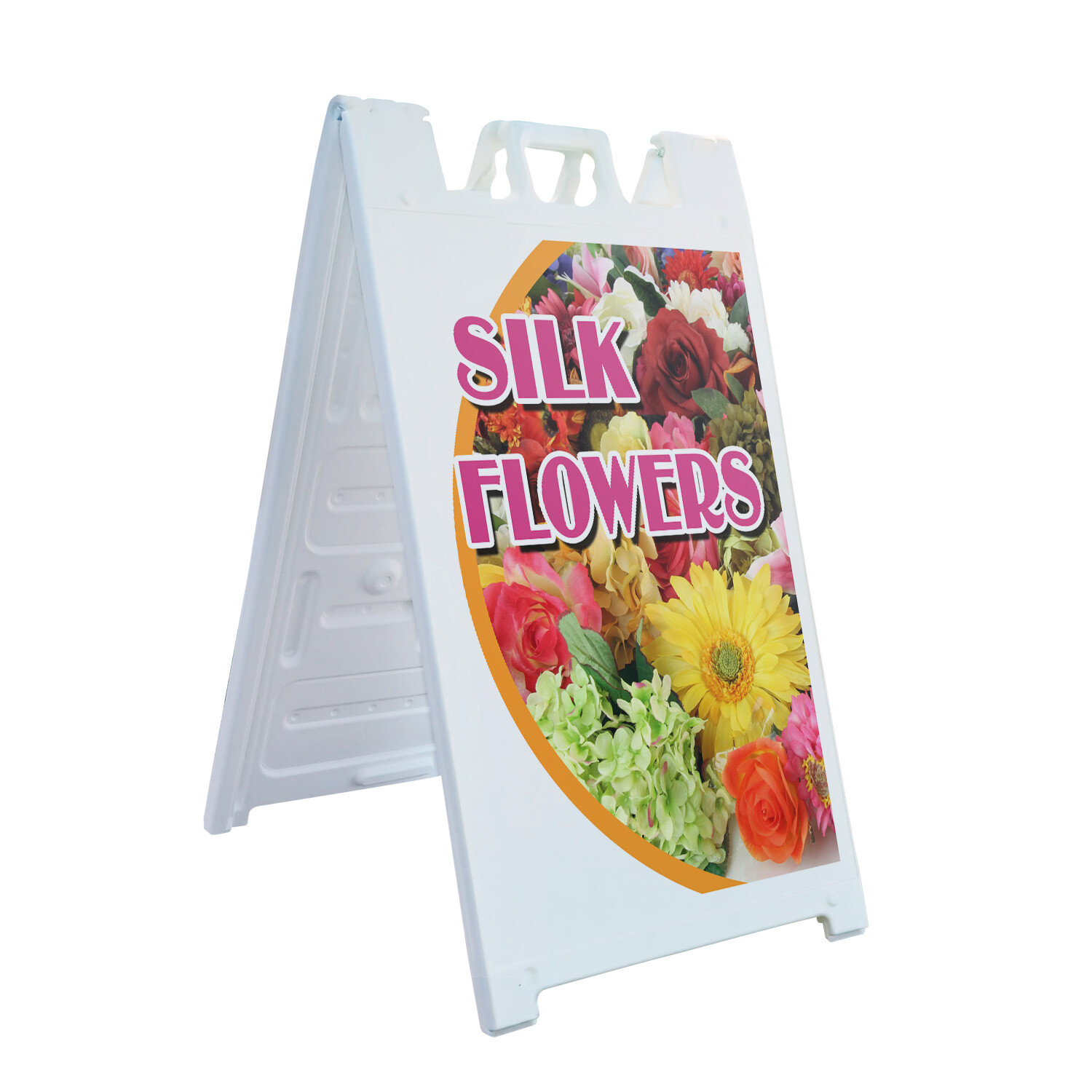 A-frame Sidewalk Silk Flowers 24″ x 36″ Double Sided A-Frame Sidewalk Sign