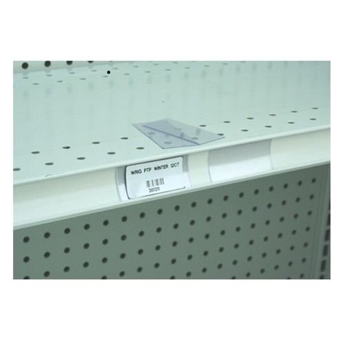 Clear Plastic Gondola Shelving Ticket Molding Insert Strips, 2″ x x 1.25″
