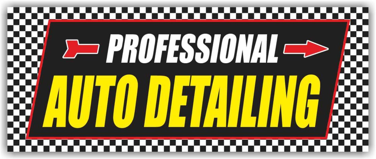 PROFESSIONAL AUTO DETAILING Advertising Banner Vinyl Sign service wash auto