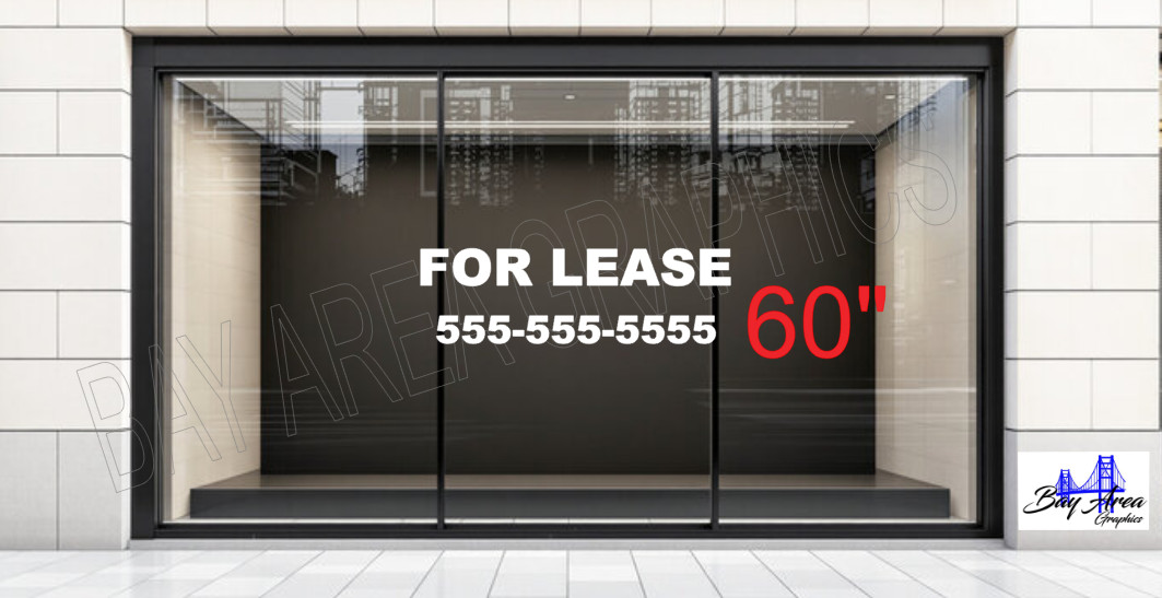 FOR LEASE Storefront Window Decal Outdoor Vinyl Sign Waterproof ORACAL 651