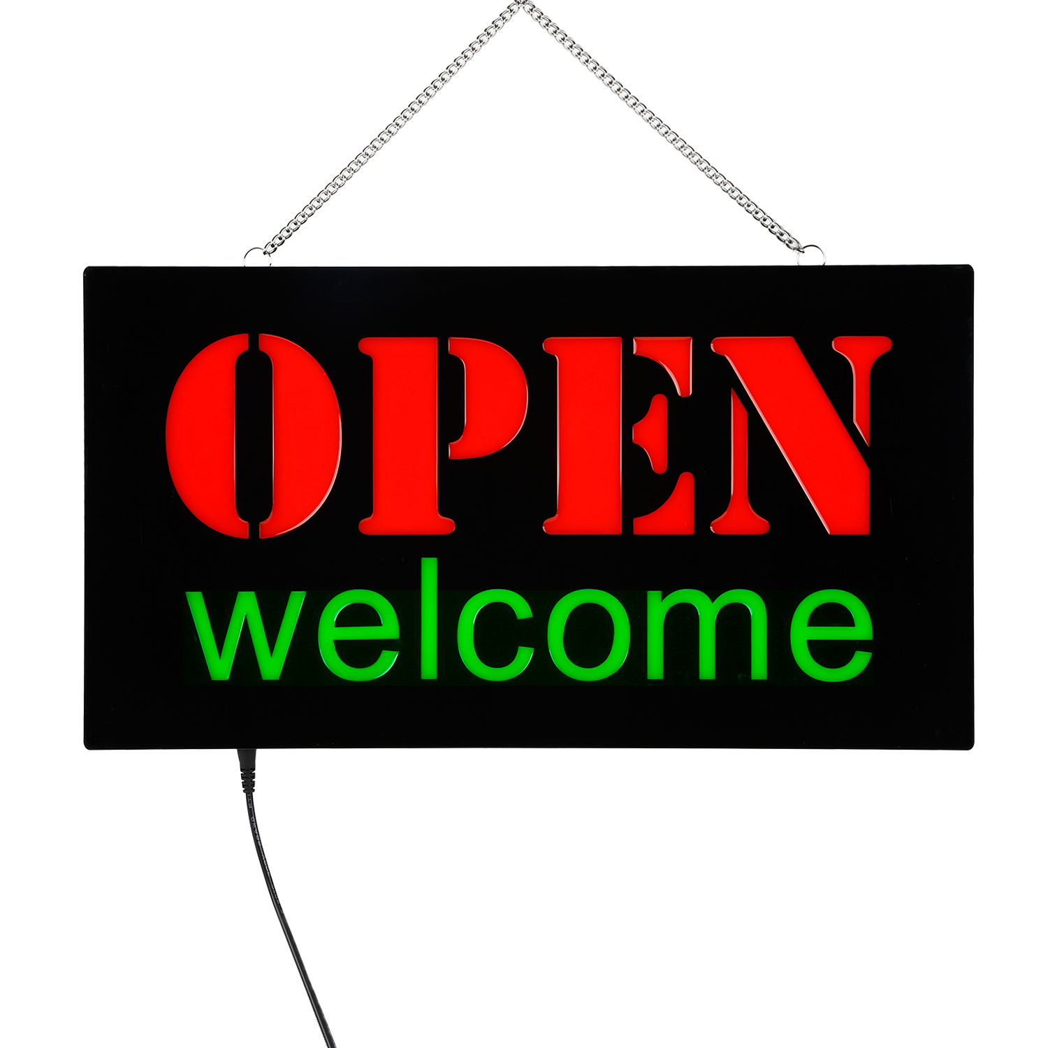 LED Welcome & Open Sign Light, Neon Sign Open, Adjustable Lights Mode