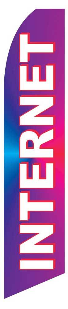 Internet P Custom Designed Advertising Sign Swooper Banner Flag And Pole Neoplex