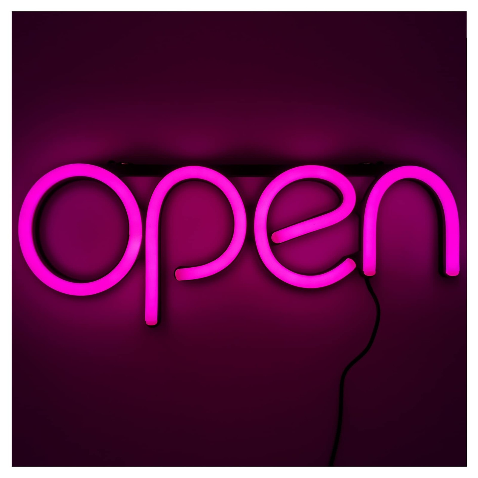 LED Neon Open Sign 16×6 Inch for Business, Restaurants, Shops, 12V Power, Ros…