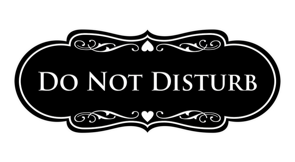 Designer Do Not Disturb Wall or Door Sign