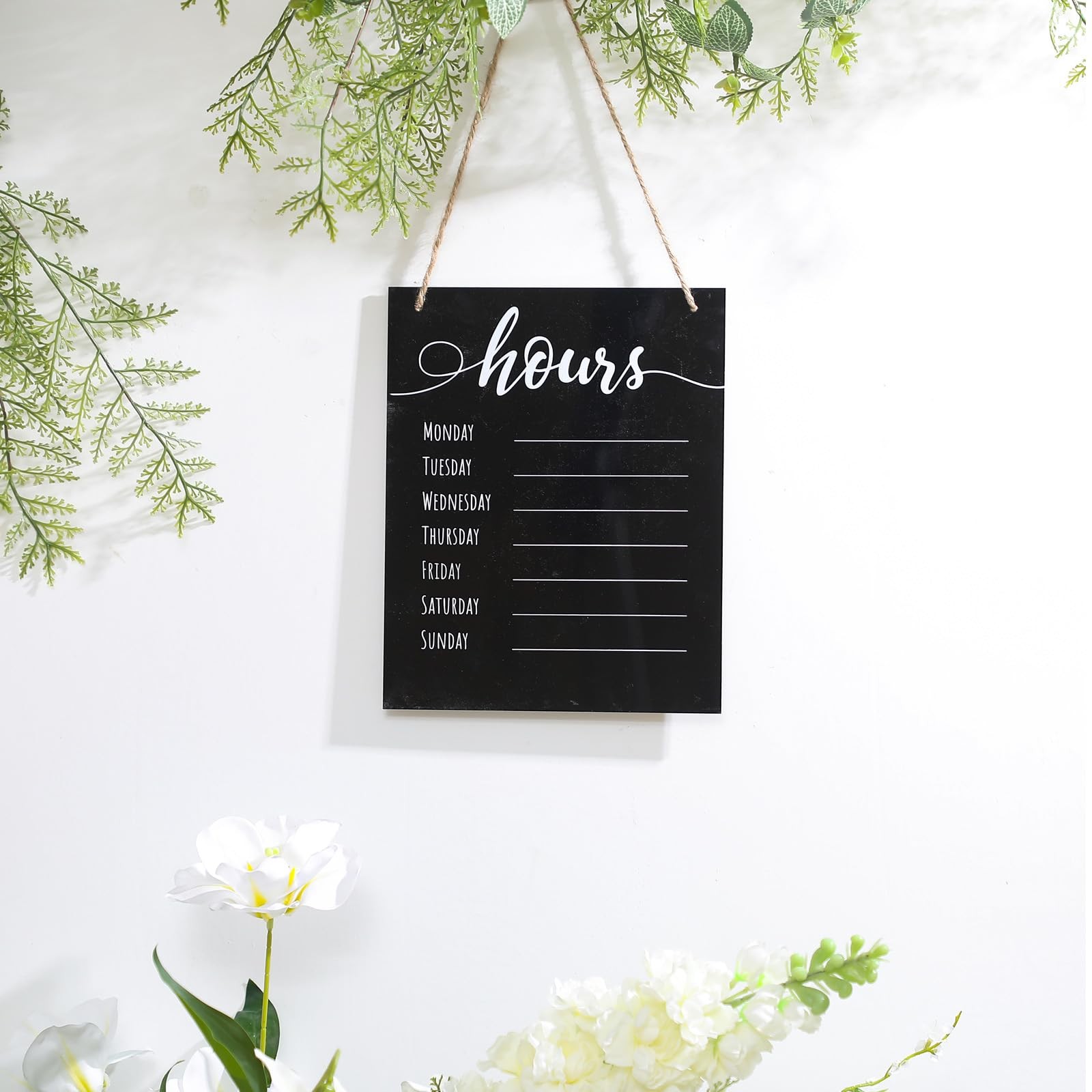 Threehoney 3 Pcs Dry Erase Store Hours Sign Set Include 8 x 10 Inch Erasable …