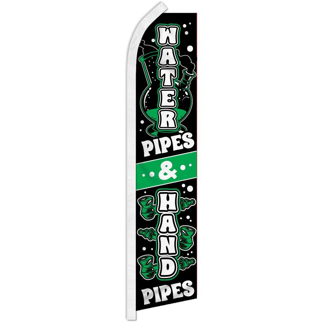 WATER & HAND PIPES advertising super flag swooper banner business sign vape shop