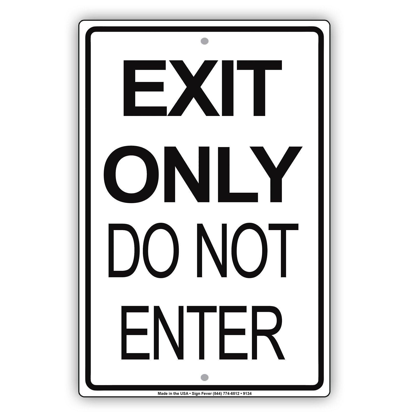 Exit Only Do Not Enter Wall Art Decor Novelty Notice Aluminum Metal Sign