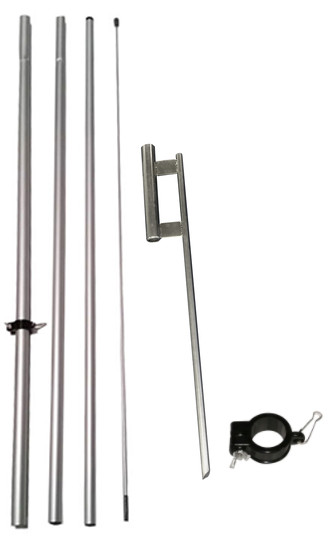IPHONE REPAIR 12ft FEATHER FLAG KIT FIBERGLASS TIP POLE & GROUND SPIKE (2)