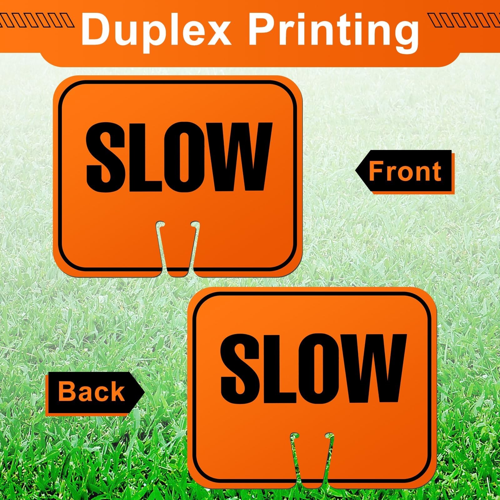 6 Pcs Reversible Traffic Cone Arrow Signs 10.4″x12.6″ – Road Closed Directional
