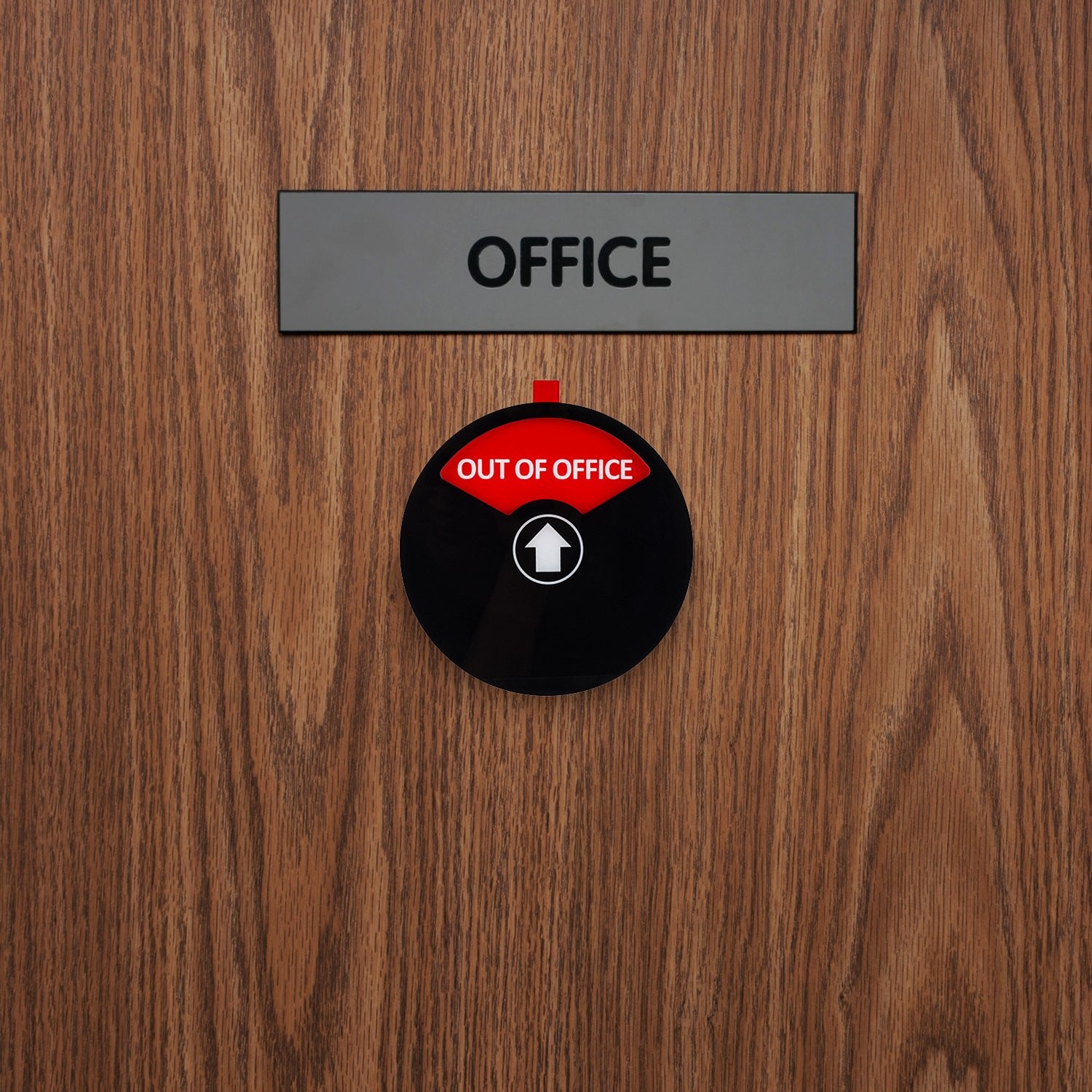 5 Inch Privacy Sign Office In Meeting Out Welcome Please Knock Black Door Tag