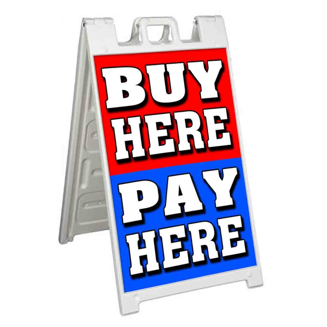 Buy Here Pay Here Signicade 24×36 A Frame Sidewalk Sign Double Sided