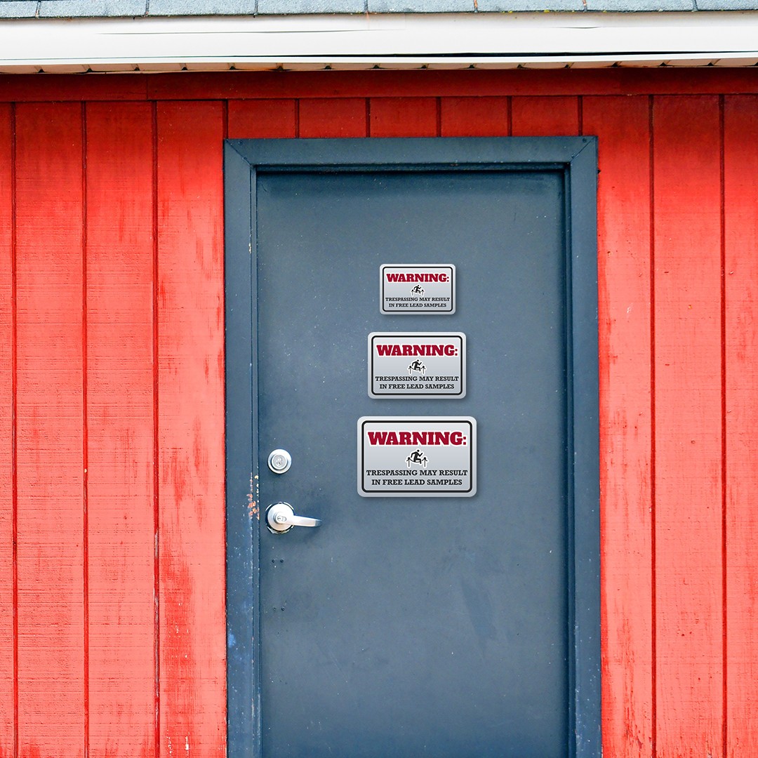 Classic Framed Plus Warning: Trespassing May Result In Free Lead Samples Sign