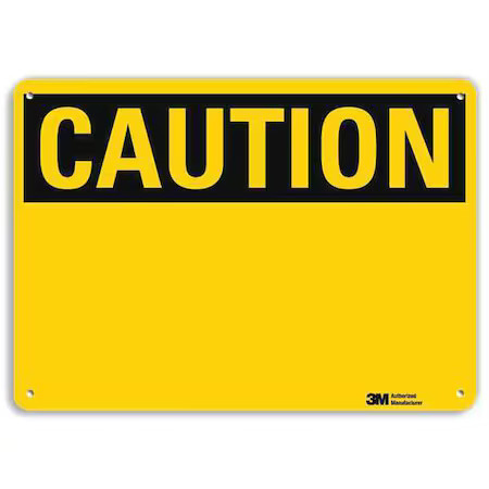 Lyle U4-1037-Ra_14X10 Caution Sign, 14″ W, 10″ H, English, Recycled Aluminum,